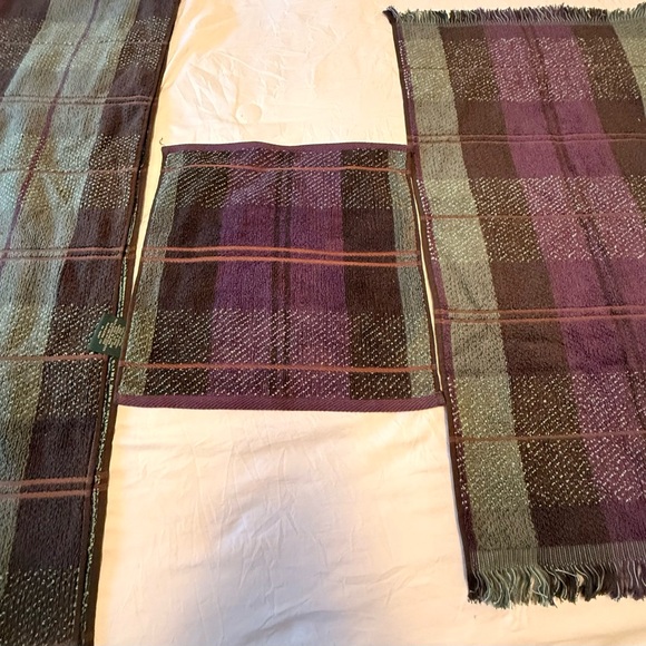 Vintage Ralph Lauren plaid towel set of 3 - Picture 2 of 6